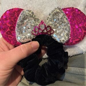 Sequin Minnie Ears Scrunchie